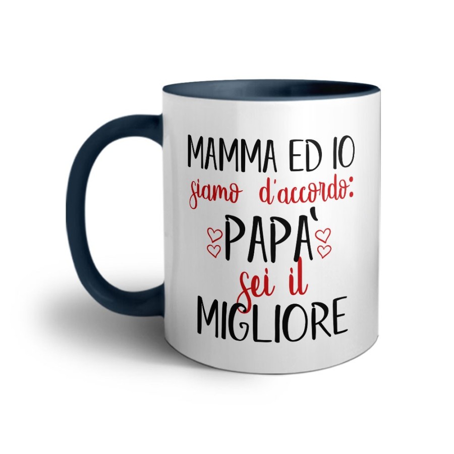 Tazza mamma ed io siamo d'accordo papà sei il migliore Per il papà