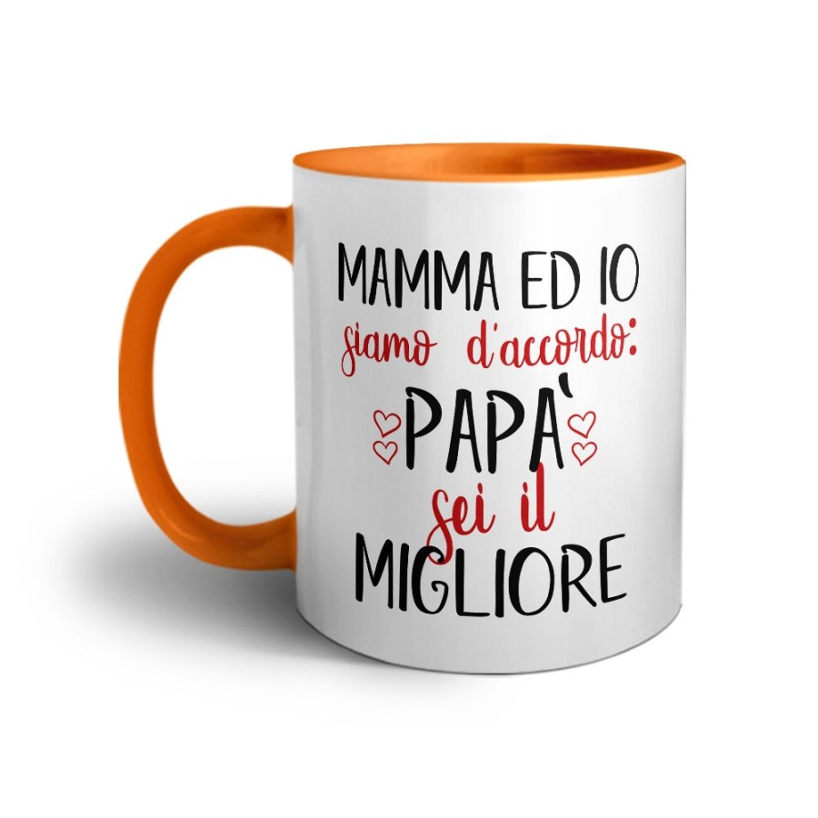 Tazza mamma ed io siamo d'accordo papà sei il migliore Per il papà