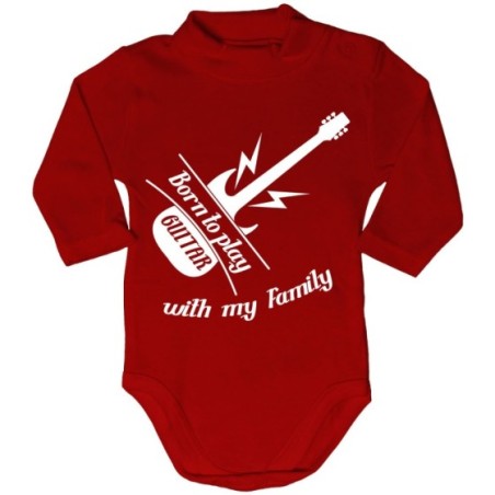 Body lupetto neonato born to play guitar with my family Per la famiglia