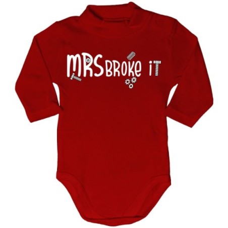 Body lupetto neonato mr mrs broke it Per la famiglia
