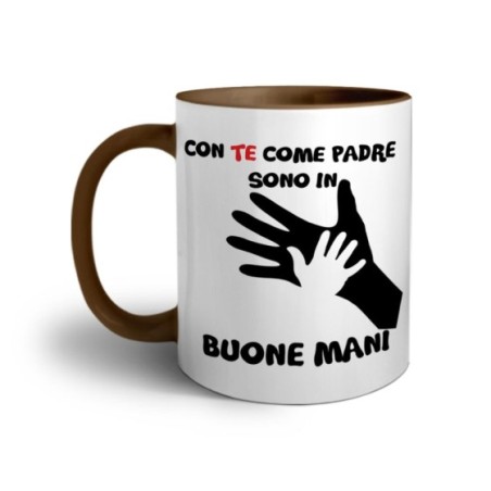 Tazza con te come padre sono in buone mani Per il papà