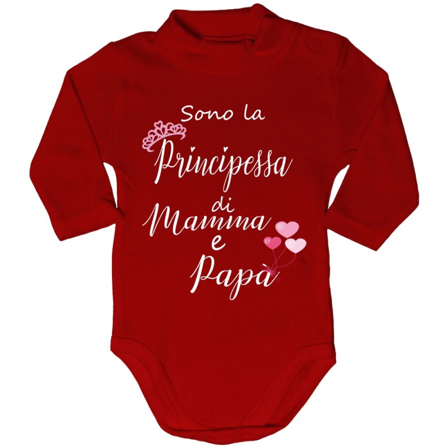 Body lupetto neonata sono la principessa di mamma e papà Per la famiglia