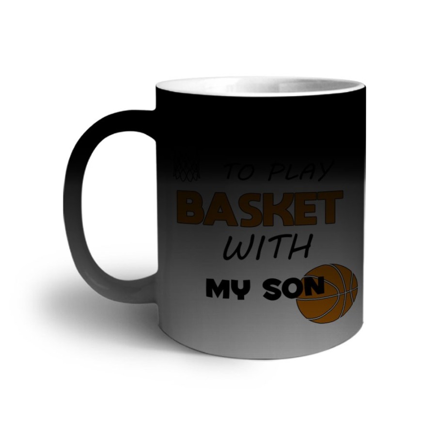 Tazza born to play basket with my son Per il papà