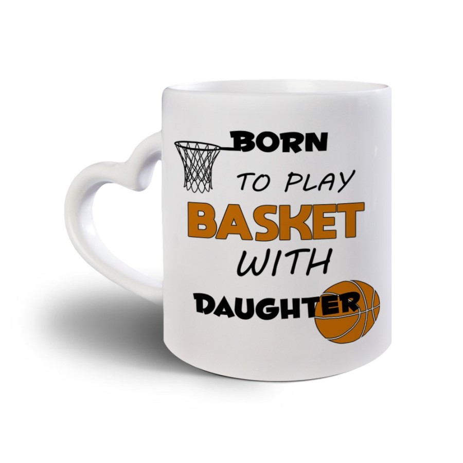 Tazza born to play basket with my son Per il papà