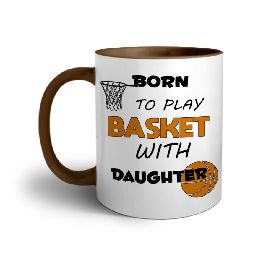 Tazza born to play basket with my son Per il papà
