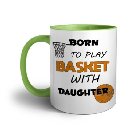 Tazza born to play basket with my son Per il papà