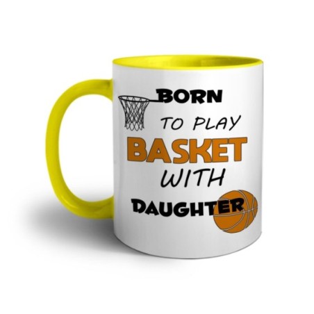 Tazza born to play basket with my son Per il papà