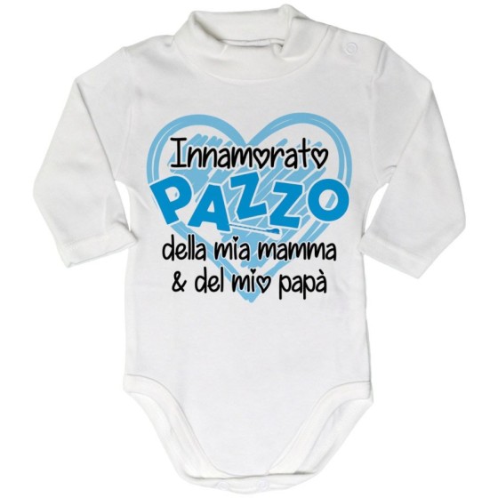 Body lupetto neonato innamorato pazzo della mia mamma e del mio papà Per la famiglia