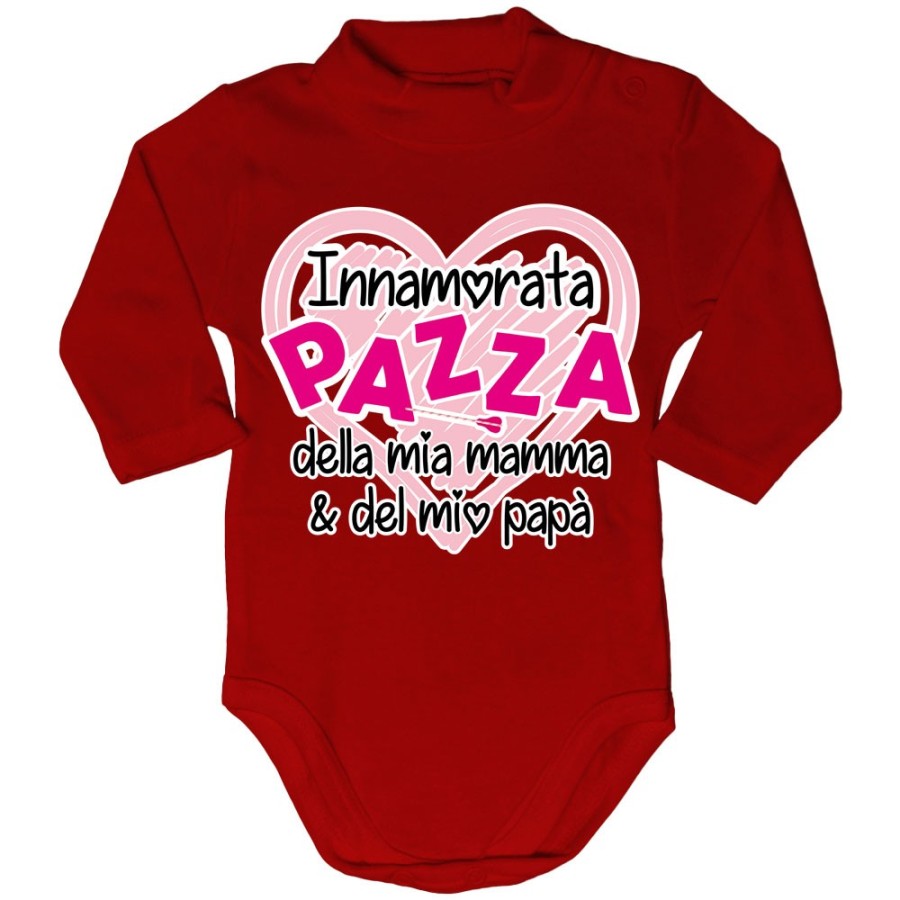 Body lupetto neonato innamorato pazzo della mia mamma e del mio papà Per la famiglia
