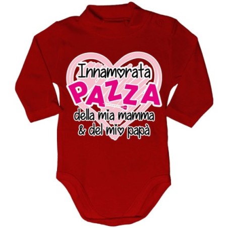 Body lupetto neonato innamorato pazzo della mia mamma e del mio papà Per la famiglia