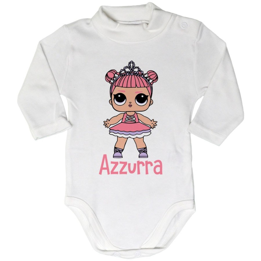 Body lupetto neonata personalizzato con nome lol Cartoon