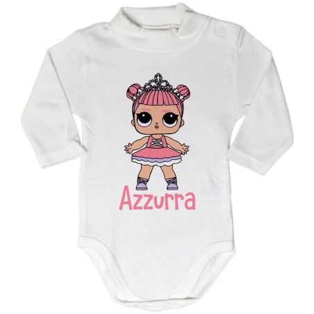 Body lupetto neonata personalizzato con nome lol