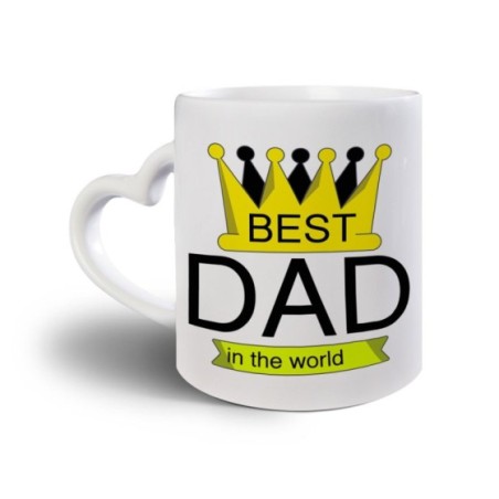 Tazza best dad in the world with crown Per il papà