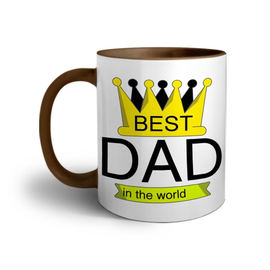 Tazza best dad in the world with crown Per il papà