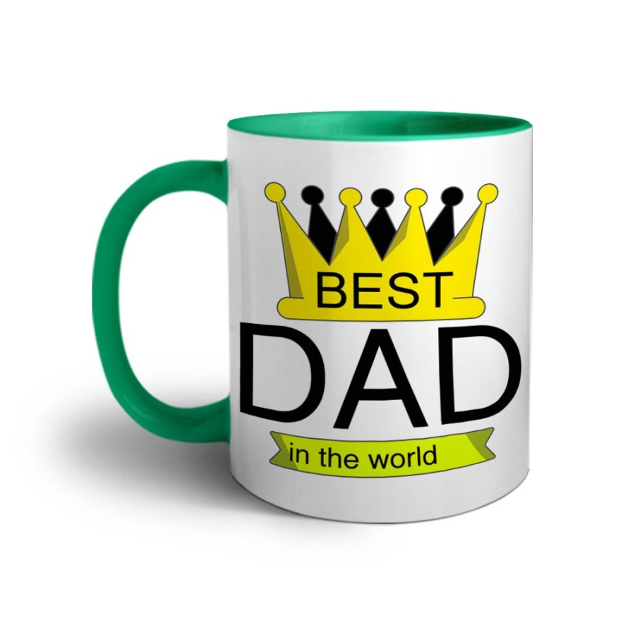 Tazza best dad in the world with crown Per il papà