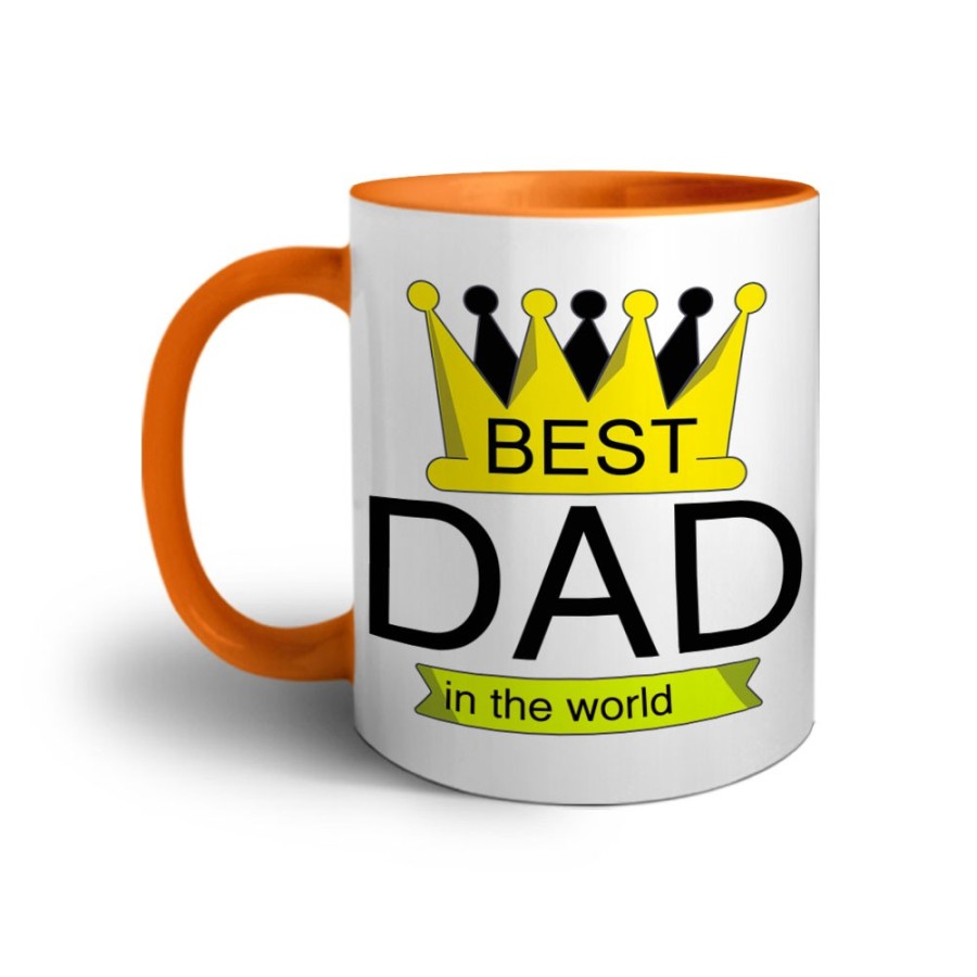 Tazza best dad in the world with crown Per il papà