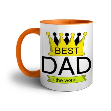 Tazza best dad in the world with crown Per il papà
