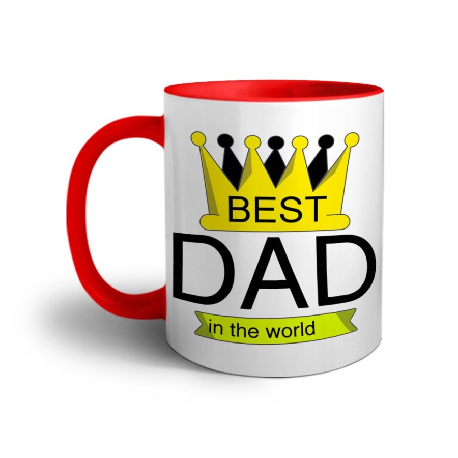Tazza best dad in the world with crown Per il papà
