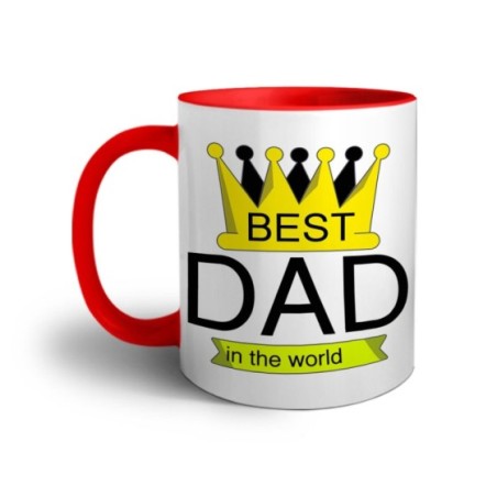 Tazza best dad in the world with crown Per il papà