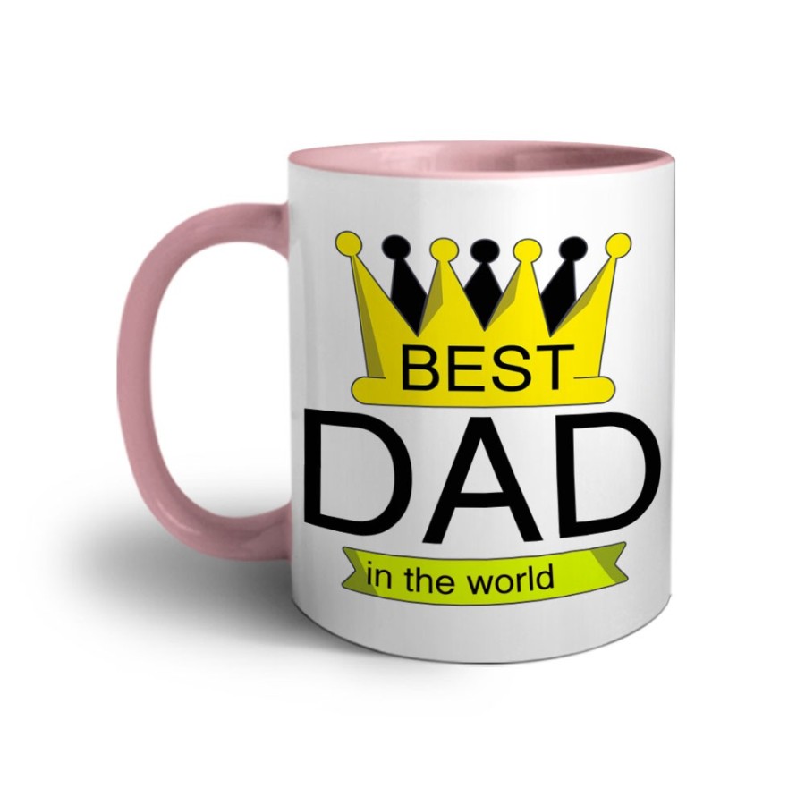 Tazza best dad in the world with crown Per il papà