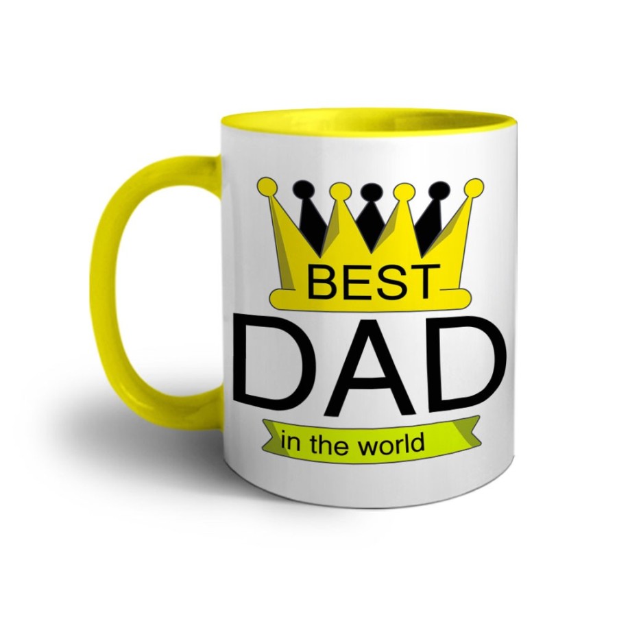 Tazza best dad in the world with crown Per il papà