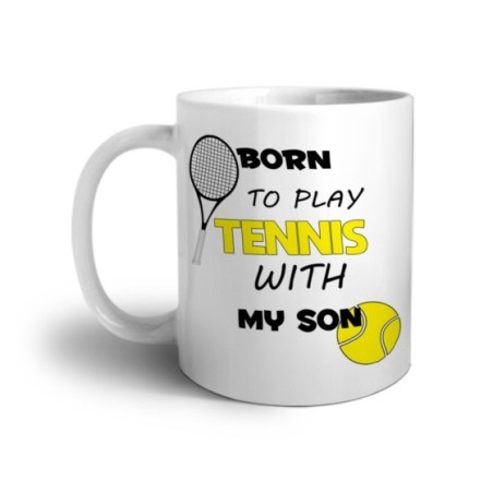 Tazza born to play tennis with my son Per il papà