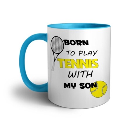 Tazza born to play tennis with my son Per il papà