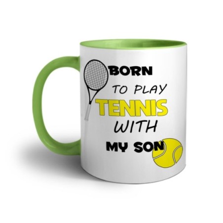 Tazza born to play tennis with my son Per il papà