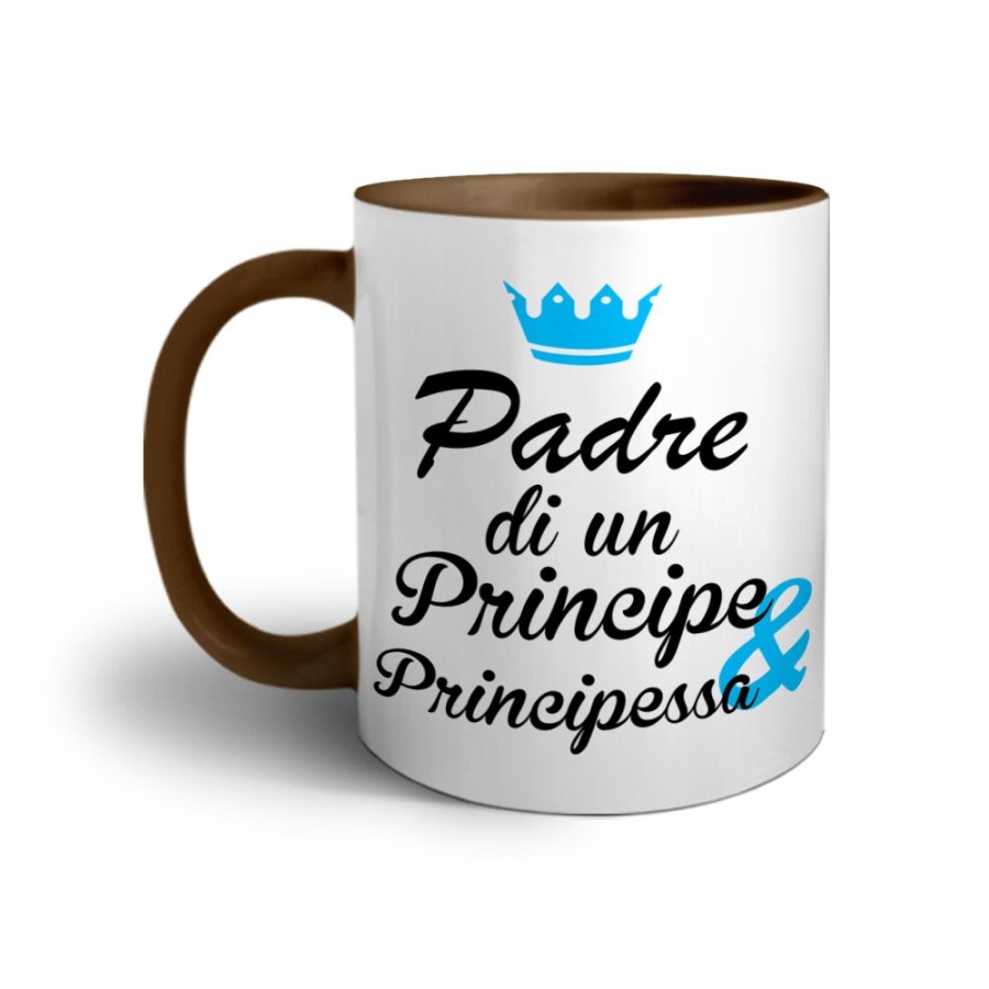 Tazza padre di un principe padre di una principessa con corona azzurra Per il papà