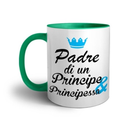 Tazza padre di un principe padre di una principessa con corona azzurra Per il papà