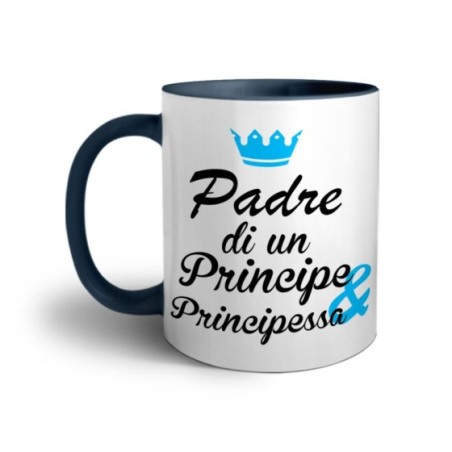 Tazza padre di un principe padre di una principessa con corona azzurra Per il papà