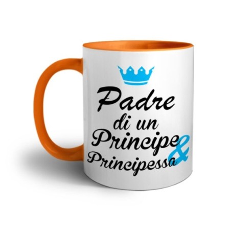 Tazza padre di un principe padre di una principessa con corona azzurra Per il papà