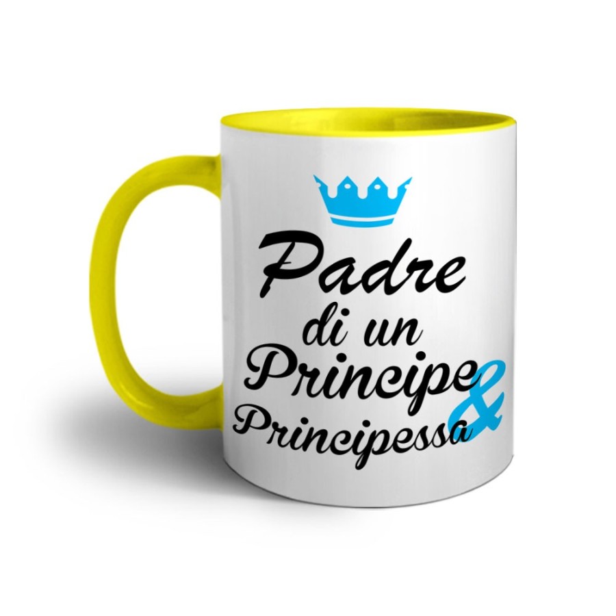 Tazza padre di un principe padre di una principessa con corona azzurra Per il papà