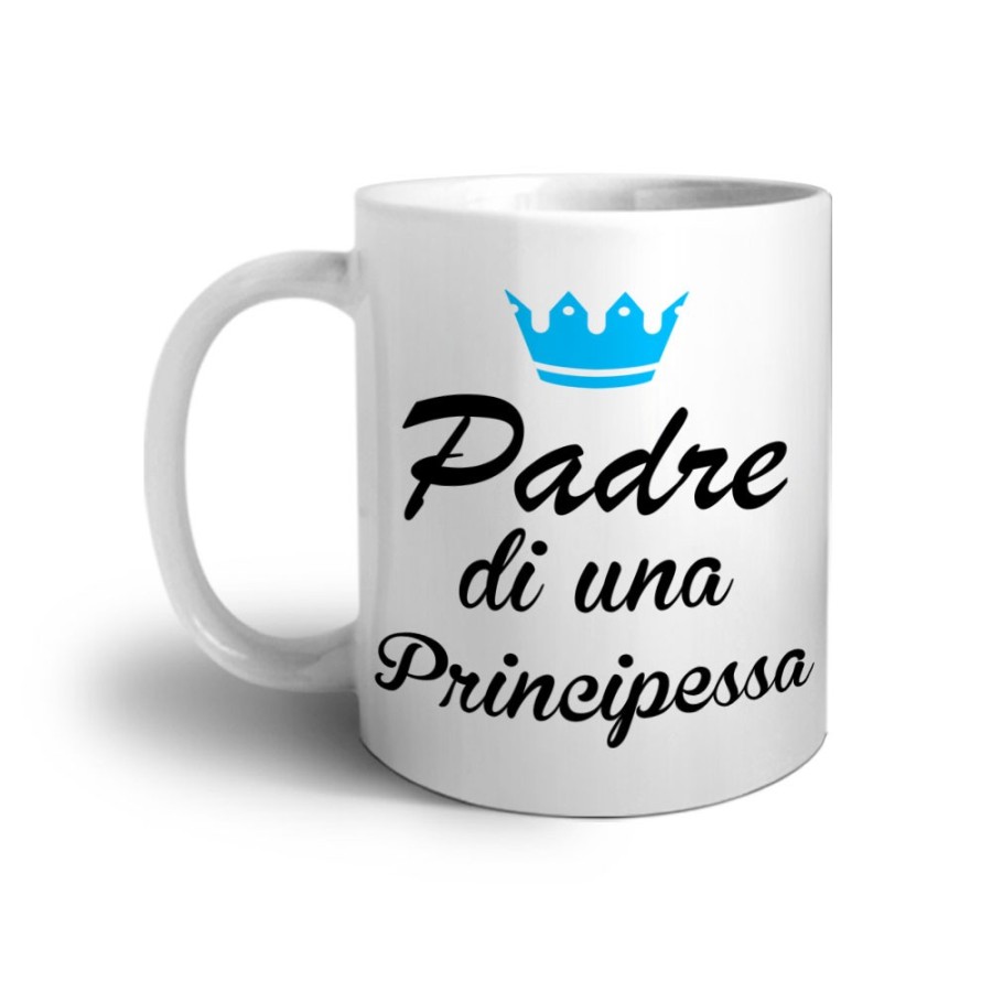 Tazza padre di un principe padre di una principessa con corona azzurra Per il papà