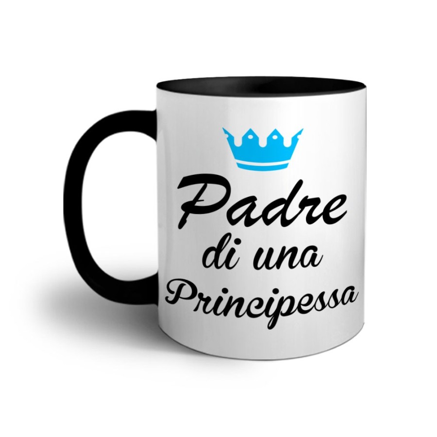 Tazza padre di un principe padre di una principessa con corona azzurra Per il papà