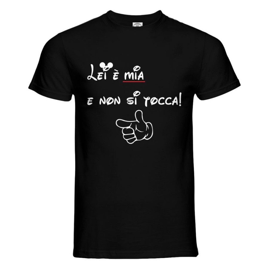T-shirt uomo personalizzabile con nome lui è mio e non si tocca Love