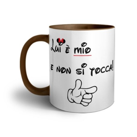 Tazza personalizzabile con nome lei è mia e non si tocca Love