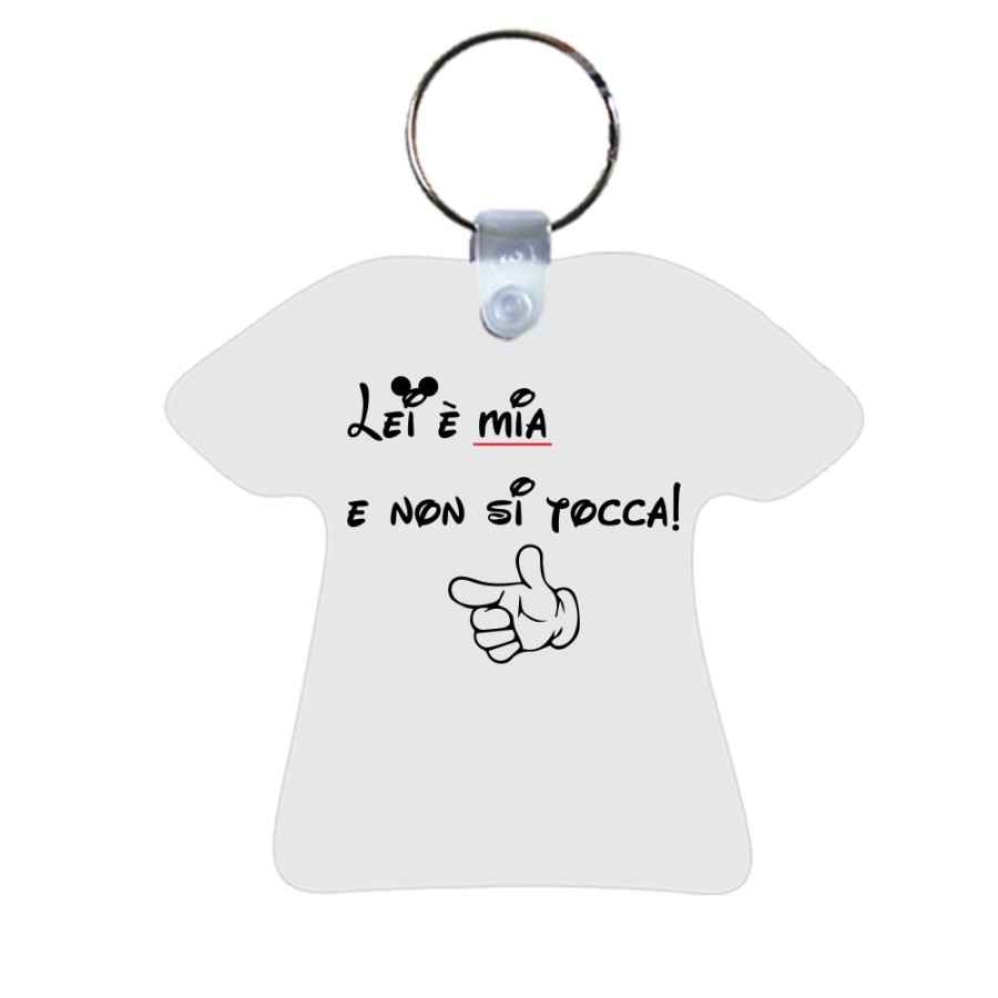 Portachiavi personalizzabile con nome lui è mio e non si tocca Love