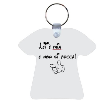 Portachiavi personalizzabile con nome lui è mio e non si tocca Love