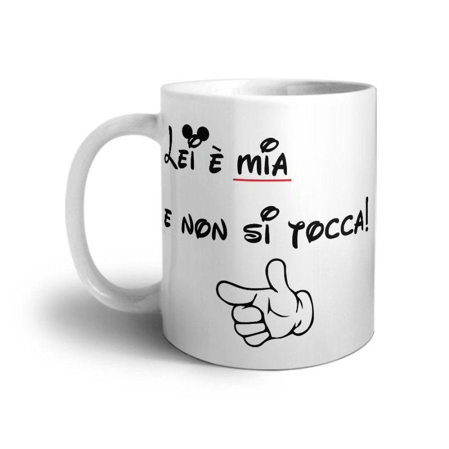 Tazza personalizzabile con nome lui è mio e non si tocca Love