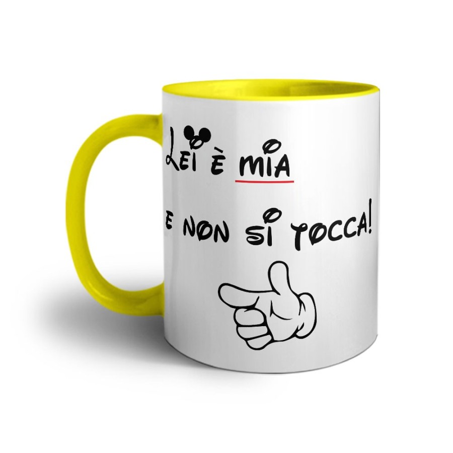 Tazza personalizzabile con nome lui è mio e non si tocca Love