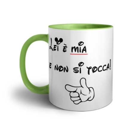 Tazza personalizzabile con nome lui è mio e non si tocca Love