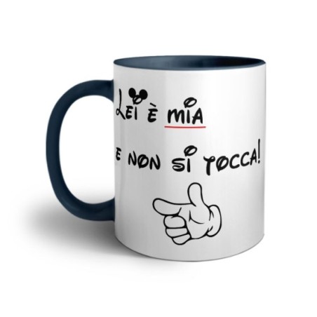 Tazza personalizzabile con nome lui è mio e non si tocca Love