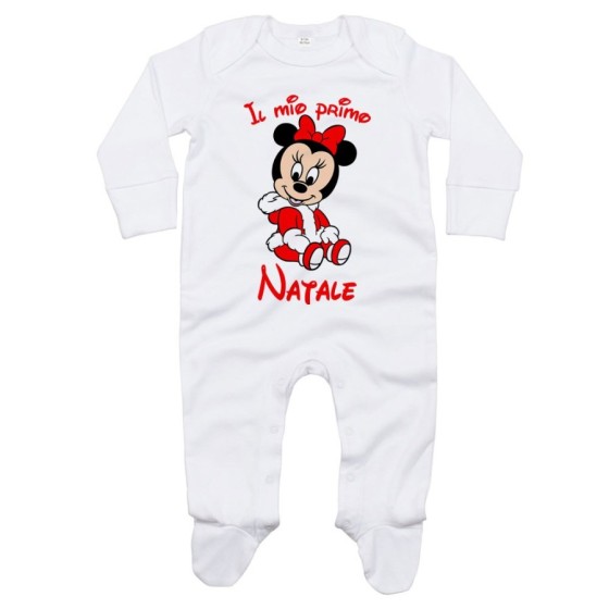 Tutina neonata personalizzabile con nome il mio primo natale con minnie Natale
