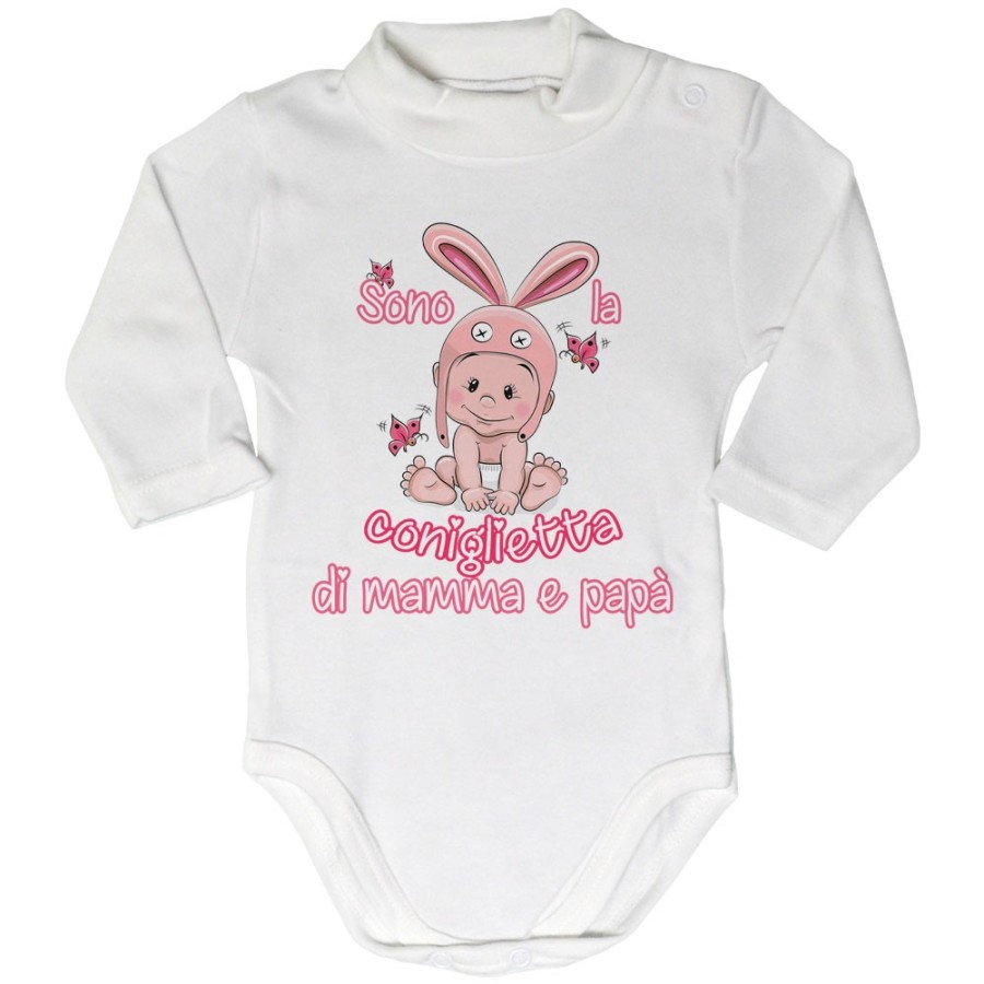 Body lupetto neonata sono la coniglietta di mamma e papà Per la famiglia