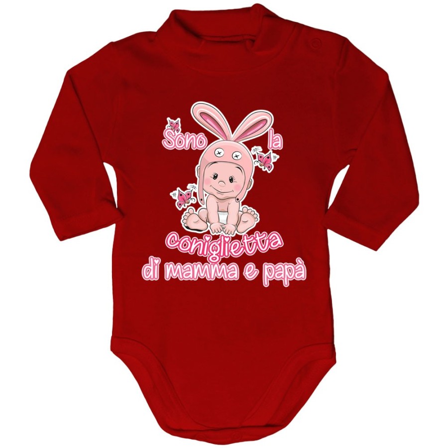 Body lupetto neonata sono la coniglietta di mamma e papà Per la famiglia
