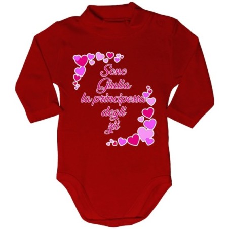 Body lupetto neonato personalizzato  nome e tanti cuori sono il principe di zio degli zii Per gli zii