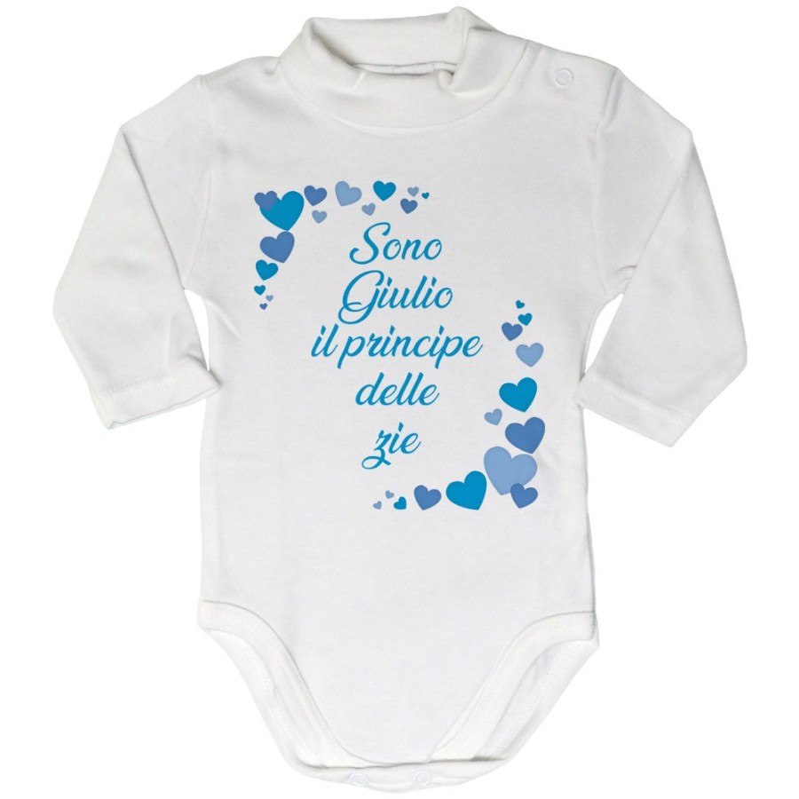 Body lupetto neonato personalizzato  nome e tanti cuori sono il principe di zio degli zii Per gli zii