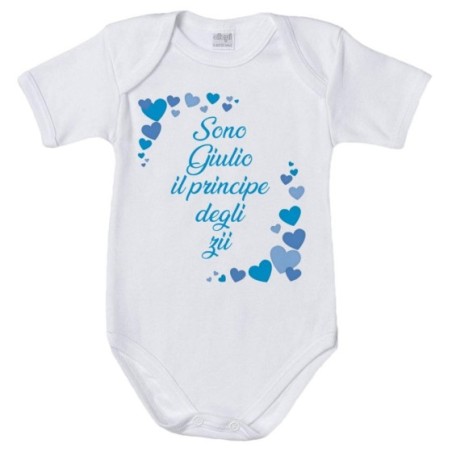 Body neonato personalizzato  nome e tanti cuori sono il...