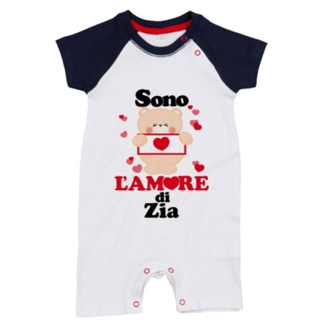 Pagliaccetto neonato personalizzato  nome e orsetto sono amore di zio degli zii Per gli zii